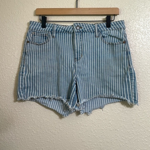 Judy Blue Pants - Judy Blue striped jean shorts